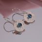 Preview: Blautopas London Blue Ohrringe aus Silber